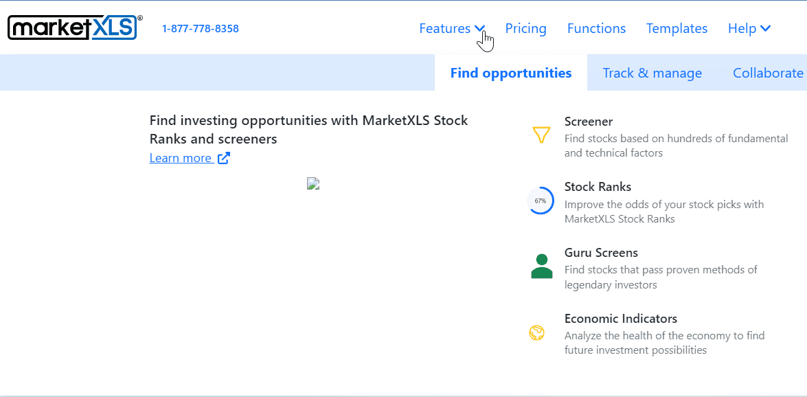 MarketXLS Screener Release