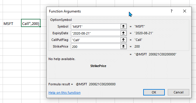 Options Symbol Structure