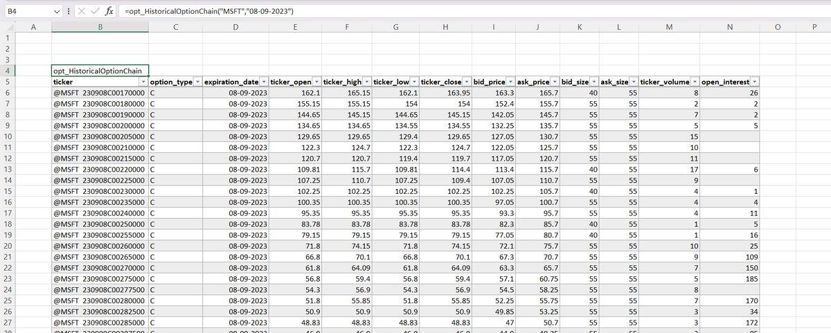 Excel tracking spreadsheet