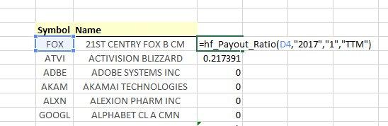 dividend payout ratio