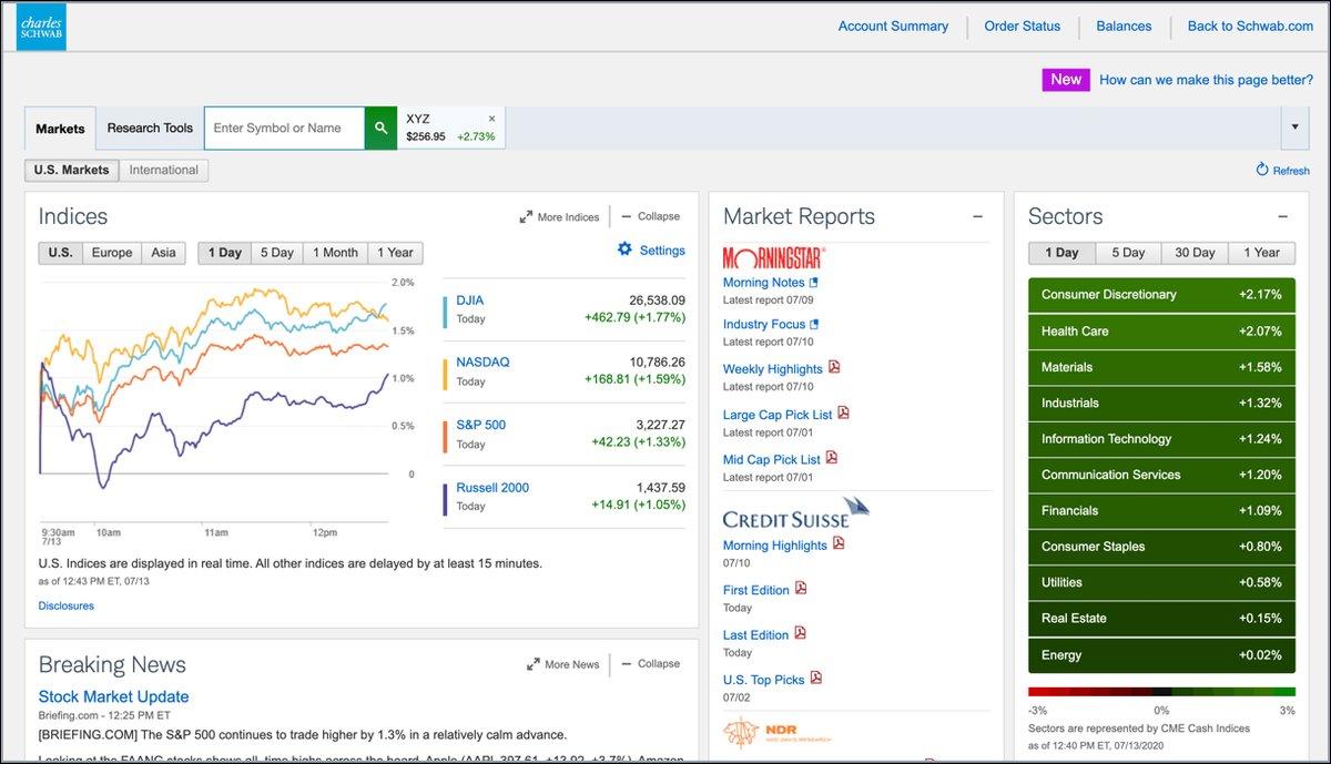 Online Stock Trading Tools | Web Trading Tools | Charles Schwab