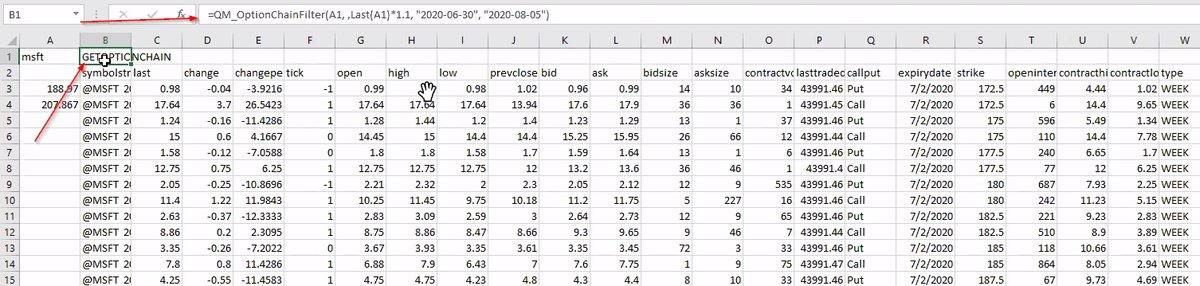 Filter editor for option scanner