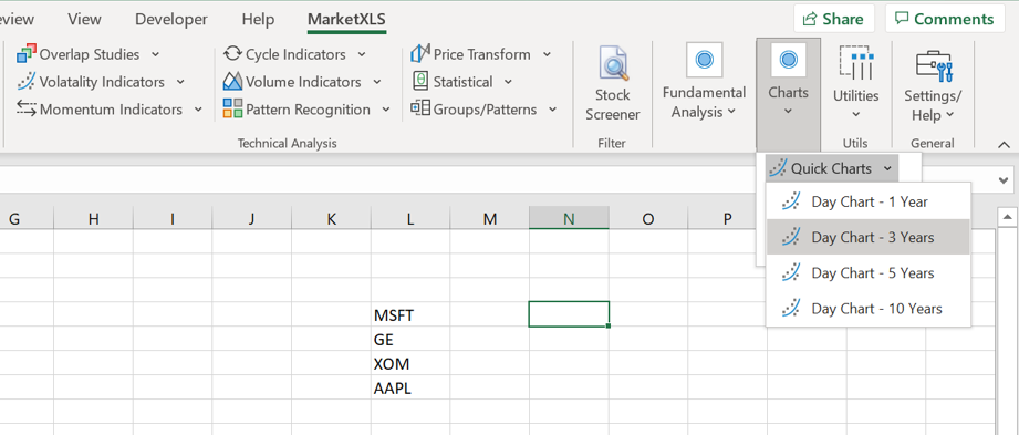 Select the chart type