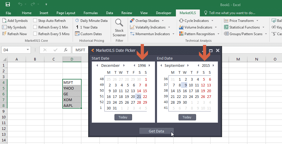 Dates customized to your needs