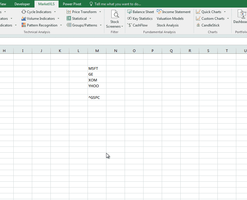 Stock Charts in Excel (Stock Data custom charts, candle stick charts