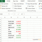 Real Time Stock Quotes In Excel