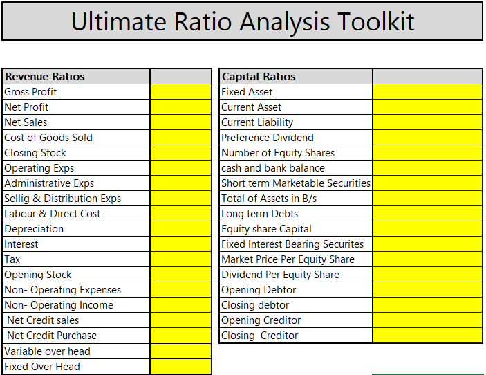 Financial Ratio Analysis In Excel (Download Excel Template)