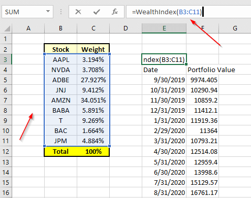 Yahoo Portfolio – Export Portfolio In Excel (To Use With Marketxls)