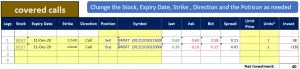 Covered Calls- Managing And Tracking