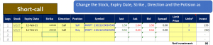 Short Call Put- Managing And Tracking